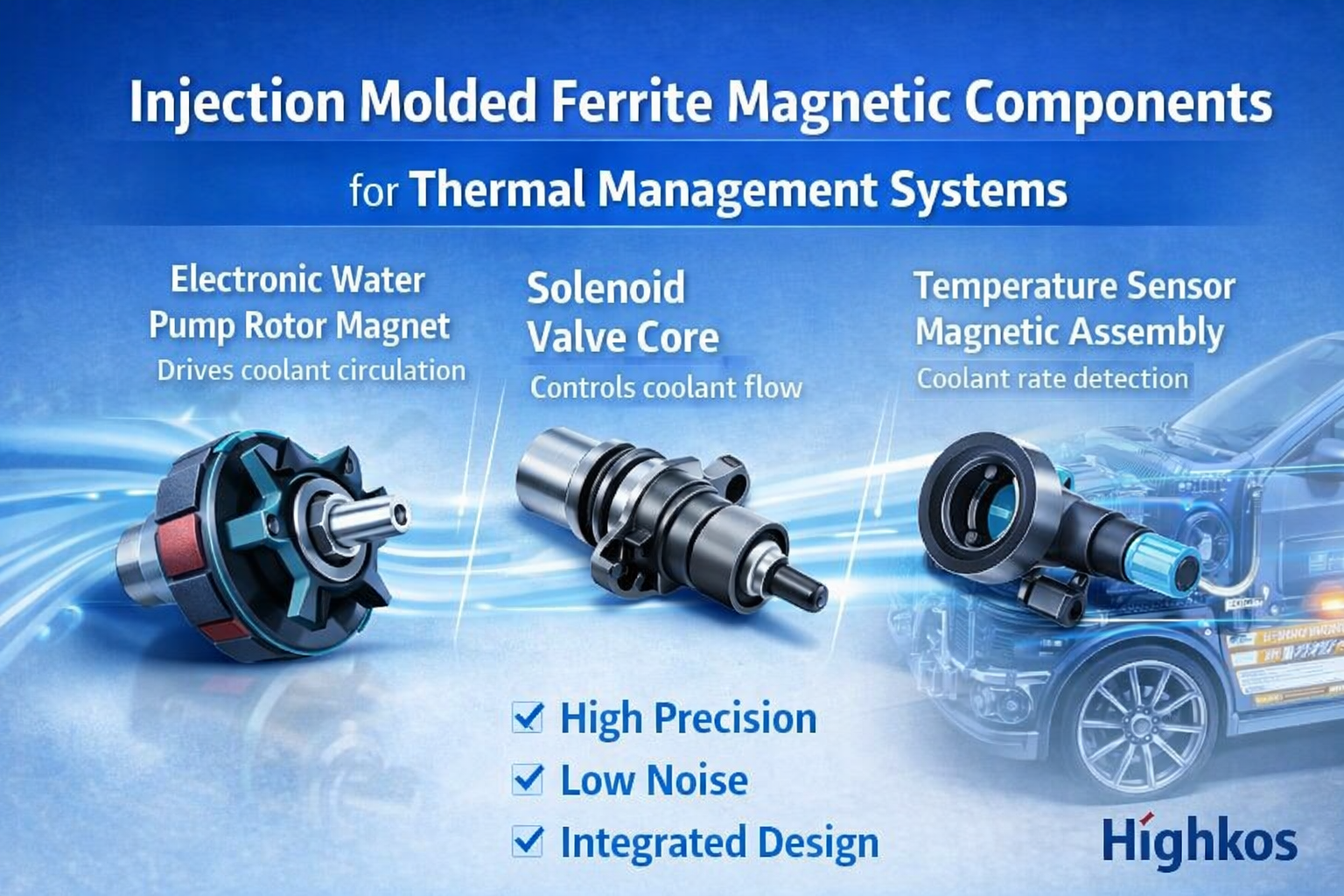 Injection molded ferrite magnet