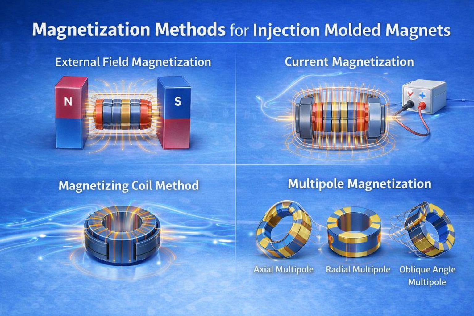 Multipole Magnetization for Injection Molded Magnets
